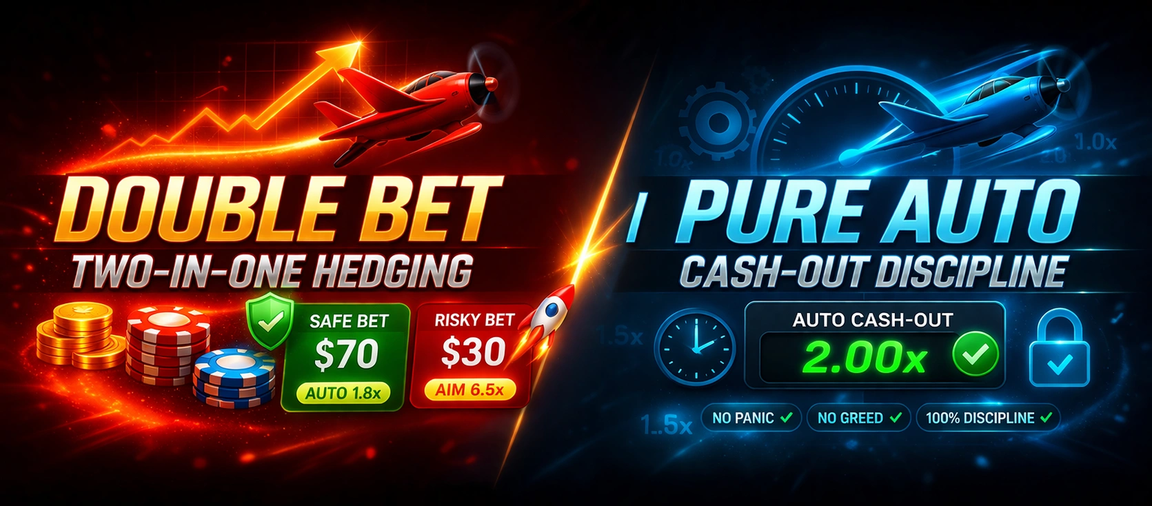 Double Bet / Two-in-One Hedging | Pure Auto Cash-Out Discipline